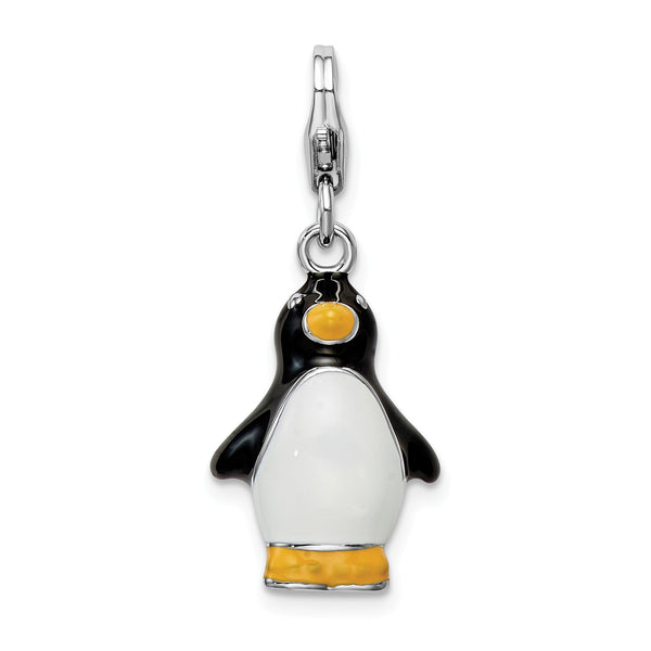 Sterling Silver 39X12MM Penguin Charm