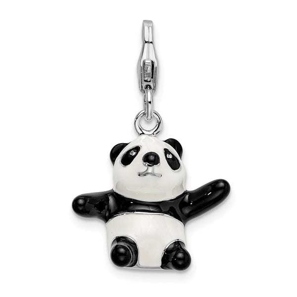 Sterling Silver 36X17MM Panda Charm