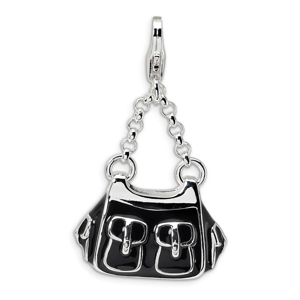 Sterling Silver 41X19MM Handbag Charm