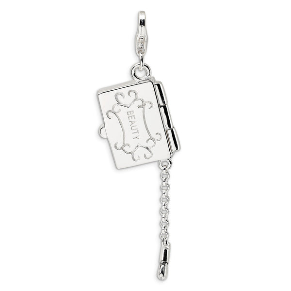 Sterling Silver 68X15MM Eyeshadow Compact Charm