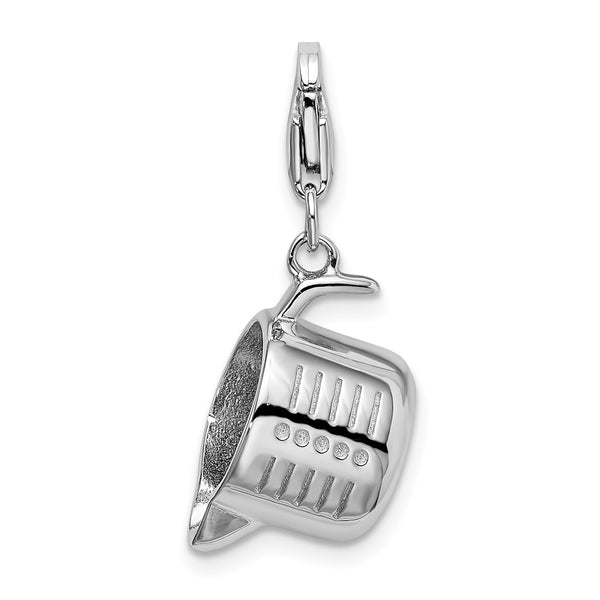 SS RH Polished Measuring Cup w/Lobster Clasp Charm