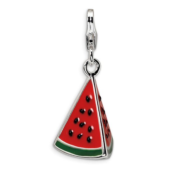 Sterling Silver 38X12MM Wtermelon Charm