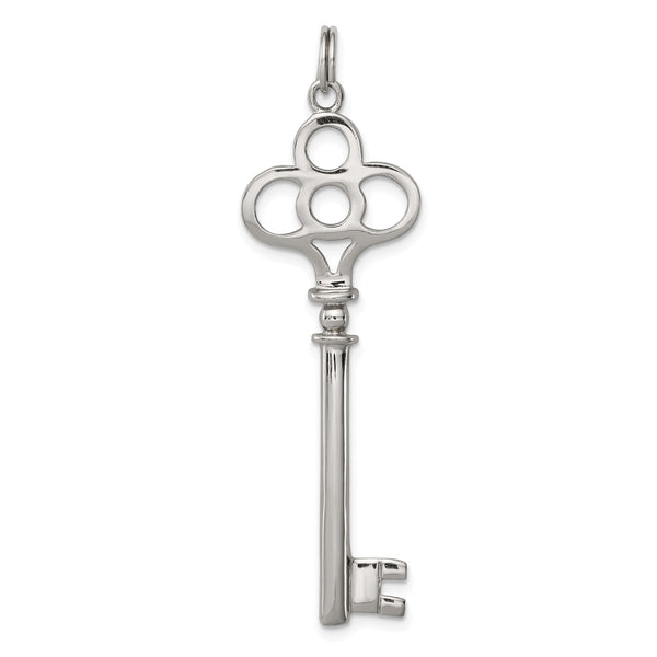 Sterling Silver 52X16MM Key Pendant-Chain Not Included