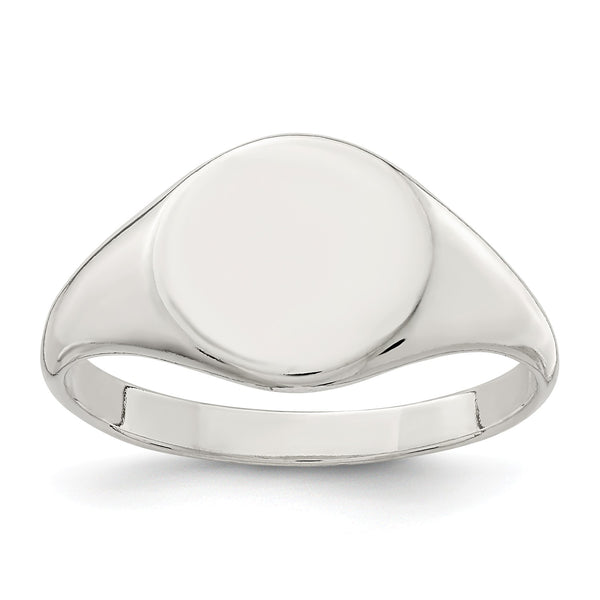 Sterling Silver Closed Back Signet Ring; Size 7