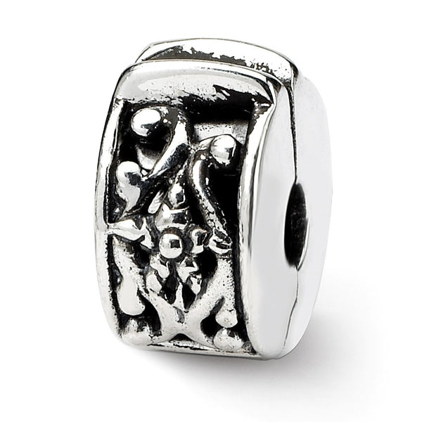 Sterling Silver Reflections Hinged Floral Clip Bead