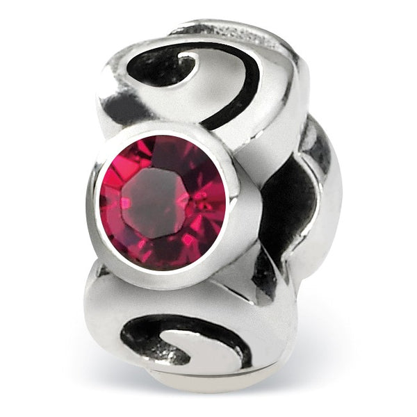 Sterling Silver Reflections July Swarovski Crystal Birthstone Bead