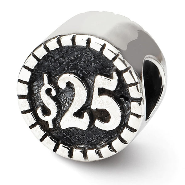 Sterling Silver Reflections 2-sided Vegas Bead