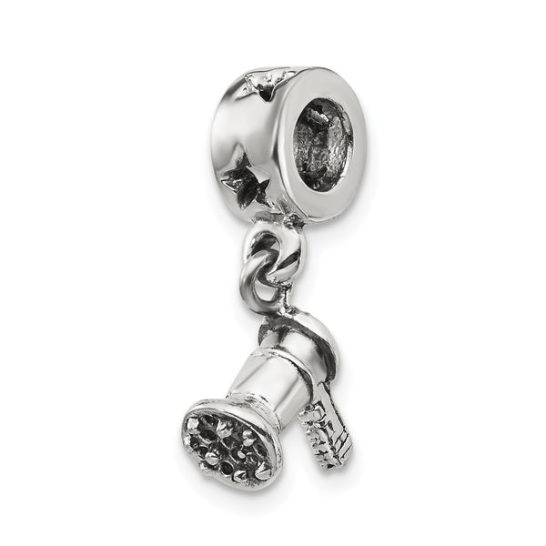 Sterling Silver Reflections Hair Dryer Dangle Bead