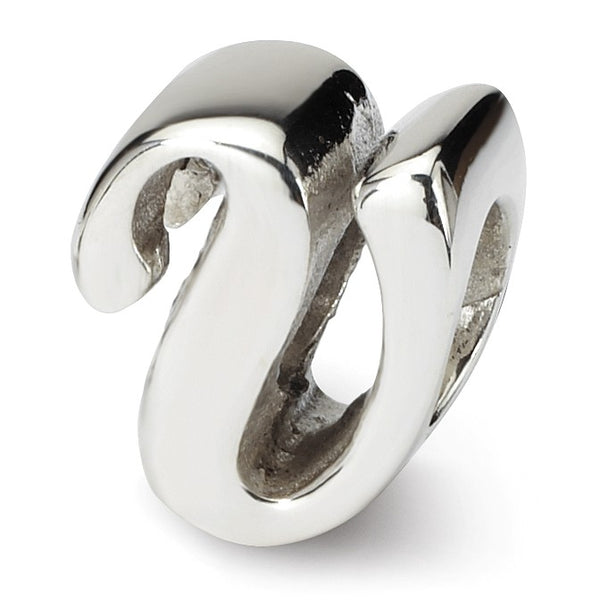 Sterling Silver Reflections Letter V Script Bead