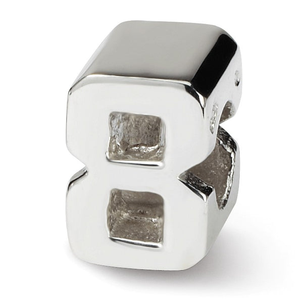 Sterling Silver Reflections Number 8 Bead