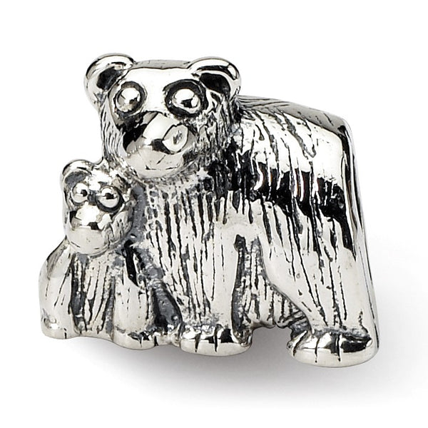 Sterling Silver Reflections Mama & Baby Bear Bead