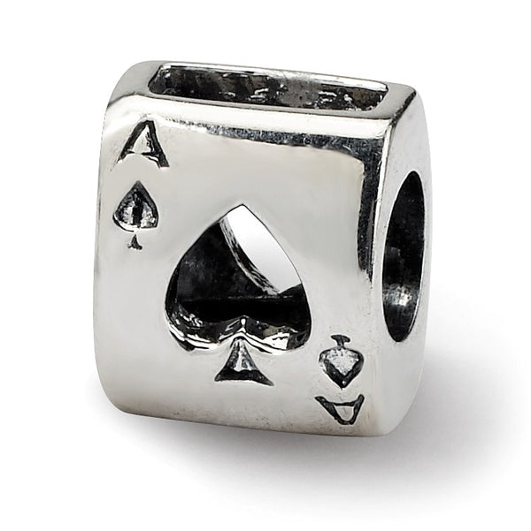 Sterling Silver Reflections Ace Card Bead