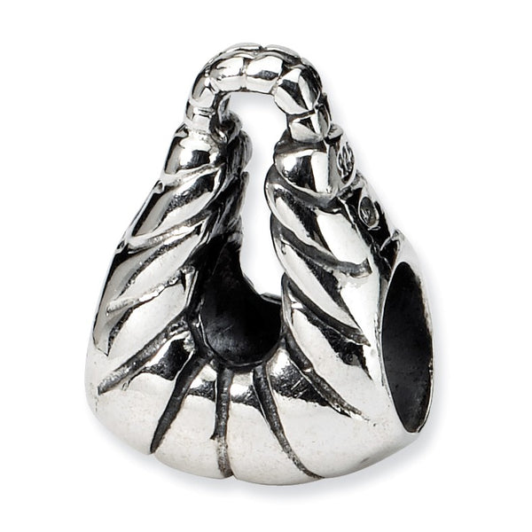 Sterling Silver Reflections Striped Handbag Bead