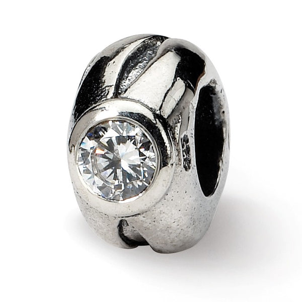 Sterling Silver Reflections CZ Bead