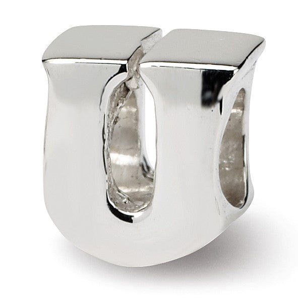 Sterling Silver Reflections Letter U Bead