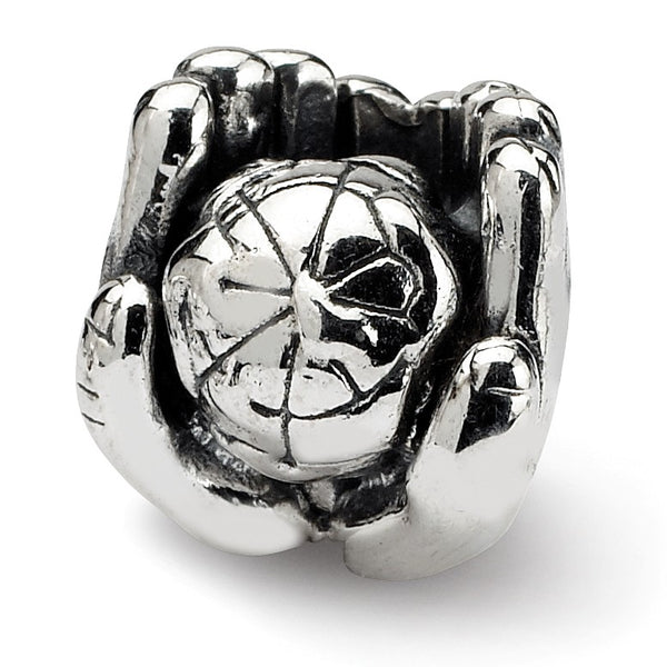 Sterling Silver Reflections World in Hands Bead
