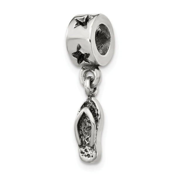 Sterling Silver Reflections Flip Flop Dangle Bead