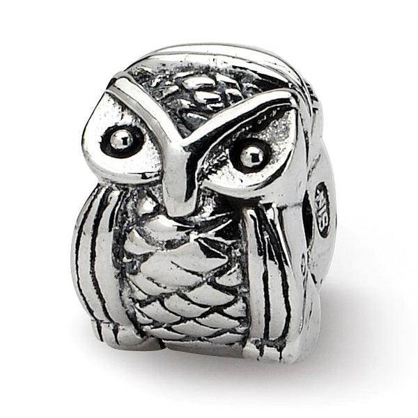 Sterling Silver Reflections Kids Owl Clip Bead