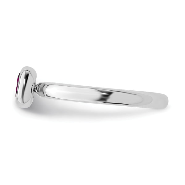 SSr Stackable Expressions Cushion Cut Rhodolite Garnet Ring
