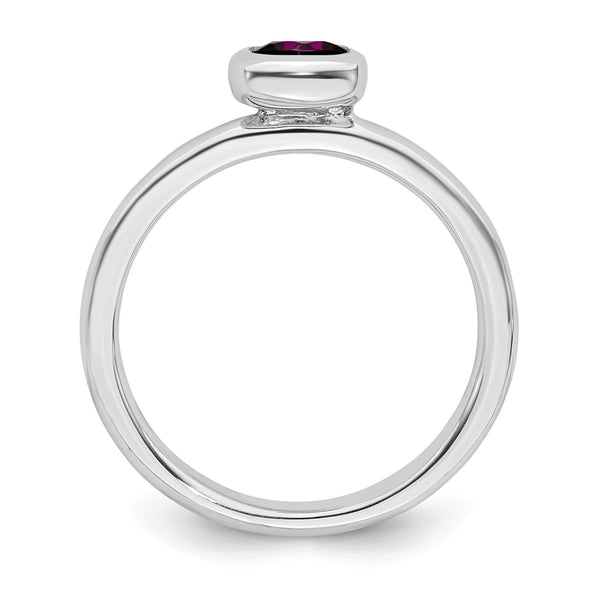 SSr Stackable Expressions Cushion Cut Rhodolite Garnet Ring
