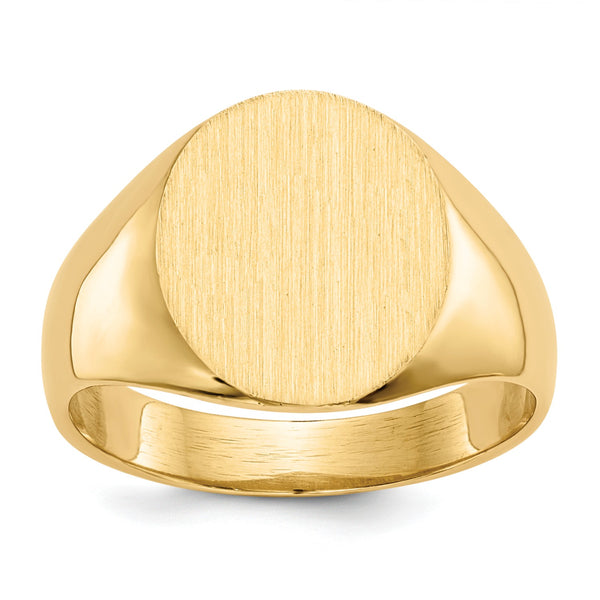 14KT Yellow Gold 13X12MM Signet Ring; Size 10