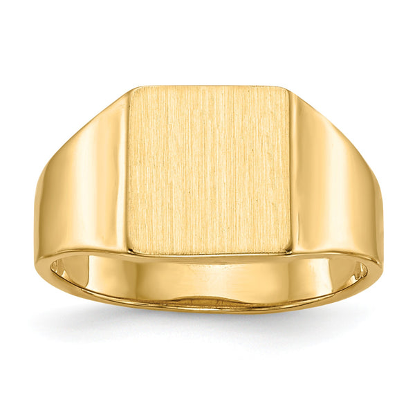 14KT Yellow Gold 9X8.5MM Signet Ring; Size 6