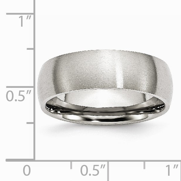 7MM Wedding Ring in Stainless Steel