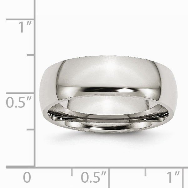 Stainless Steel 7mm Polished Band