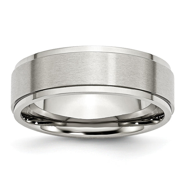 7MM Wedding Ring in Stainless Steel