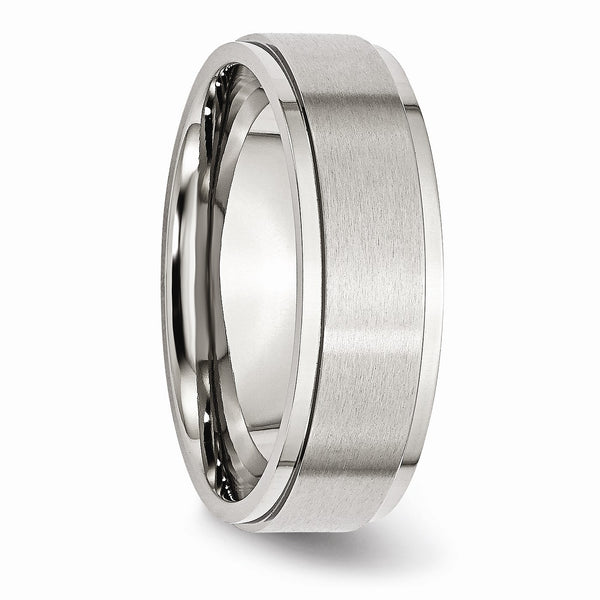 7MM Wedding Ring in Stainless Steel