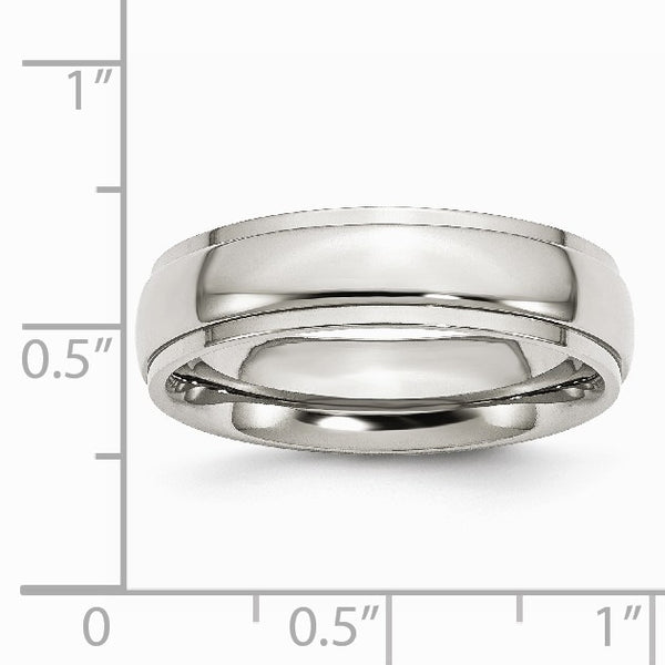 6MM Wedding Ring in Stainless Steel