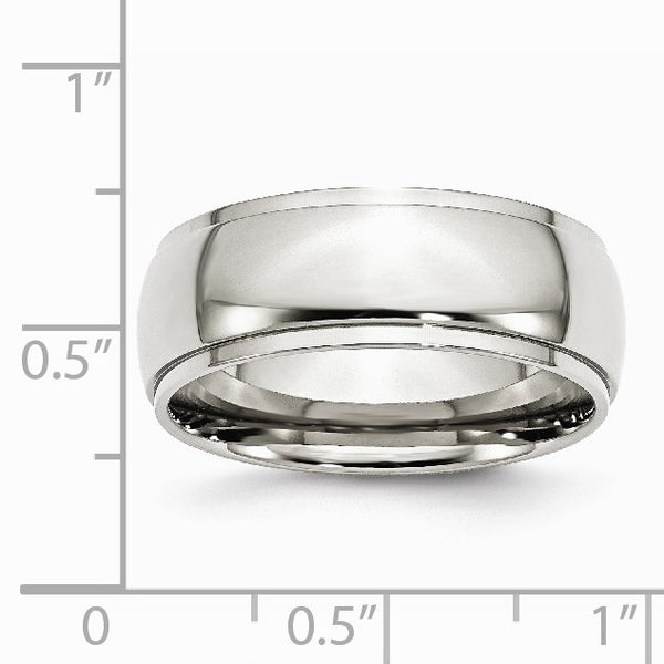 8MM Wedding Ring in Stainless Steel