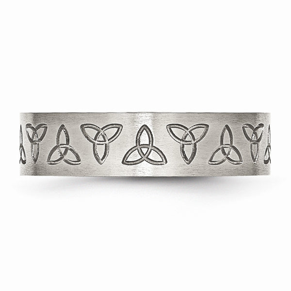 6MM Trinity Ring in Stainless Steel