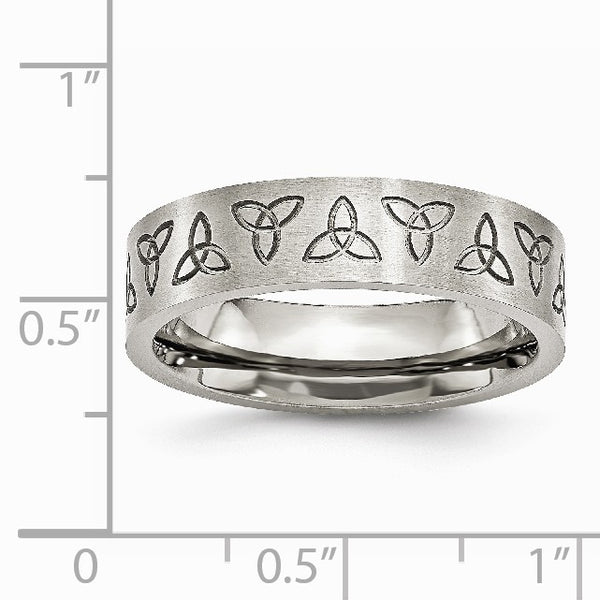 6MM Trinity Ring in Stainless Steel
