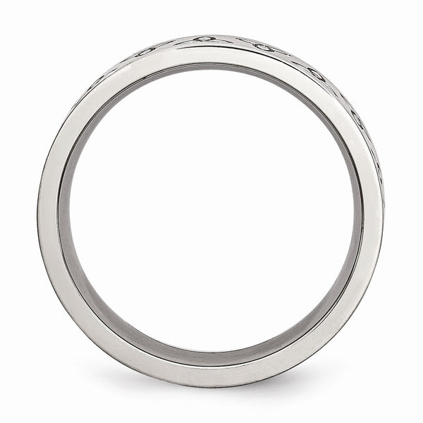 6MM Trinity Ring in Stainless Steel