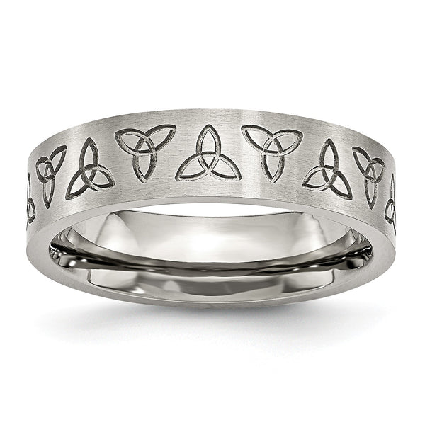 6MM Trinity Ring in Stainless Steel