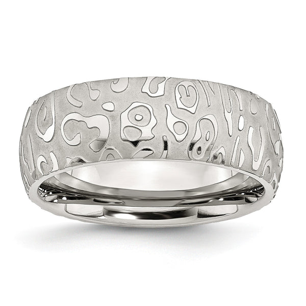 8MM Wedding Ring in Stainless Steel