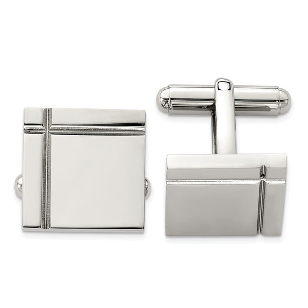 Stainless Steel Polished Cuff Links