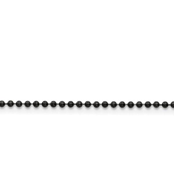 Stainless Steel 2.0mm IP Black-plated 20in Ball Chain
