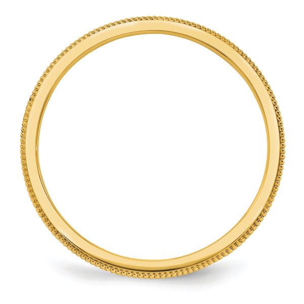 1.5MM Wedding Ring in 14KT Yellow Gold; Size 6.5