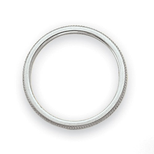 2MM Wedding Ring in 14KT White Gold; Size 6.5