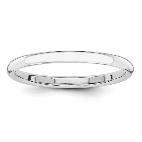 2MM Wedding Ring in 14KT White Gold; Size 7