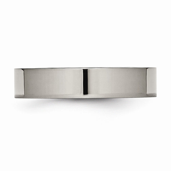 Titanium Flat 5mm Polished Band