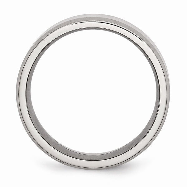 Titanium Beveled Edge 8mm Polished Band