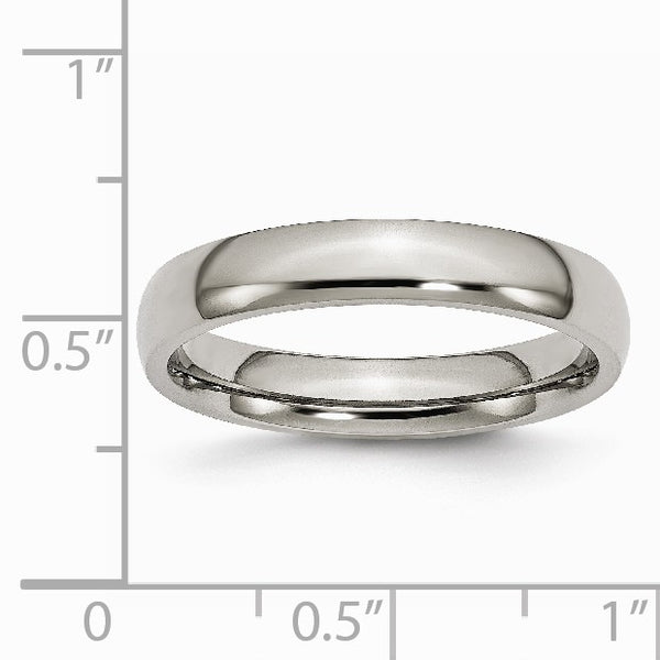 Titanium 4mm Polished Band