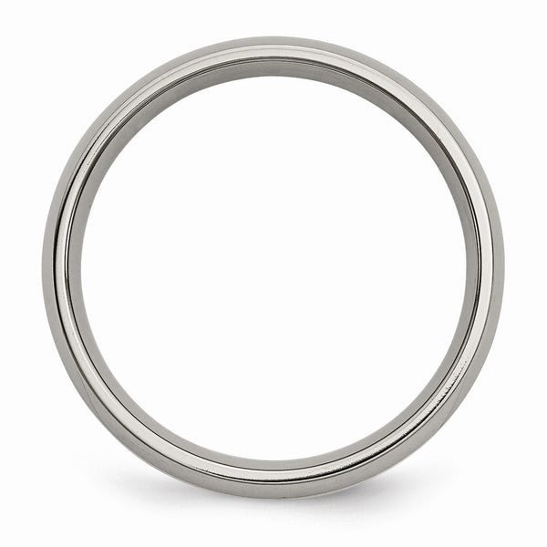Titanium 14k Yellow Inlay 5mm Polished Band