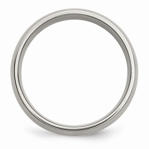 Titanium 14k Yellow Inlay 8mm Brushed Band
