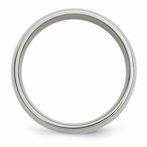 Titanium 14k Yellow Inlay 8mm Polished Band