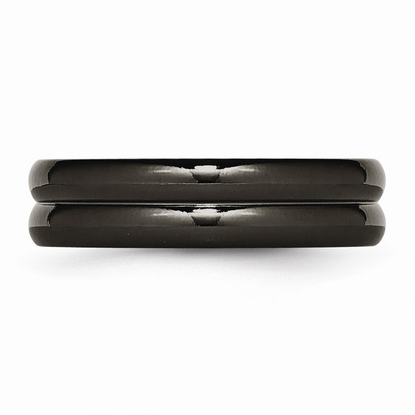 6MM Wedding Ring in Black Rhodium Titanium
