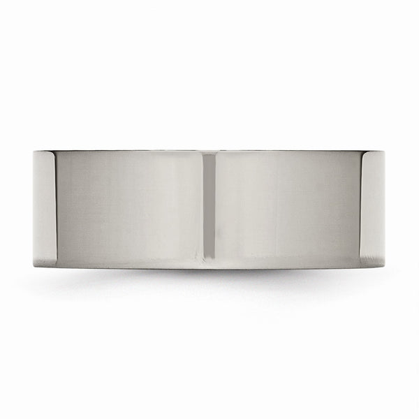 Titanium Flat 8mm Polished Band